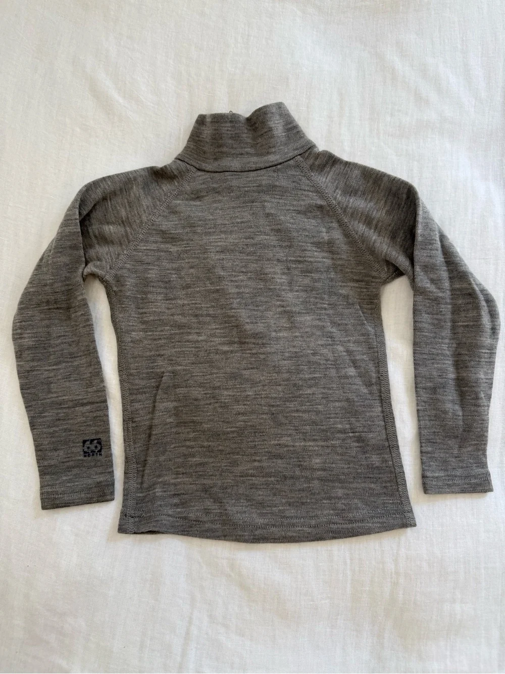 66 North Iceland Valholl Merino Wool Quarter Zip Neck Toddler Base Layer Shirt